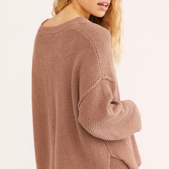 Free People Hailee Sweater Set in Gulf Cocoa New - Picture 3 of 8